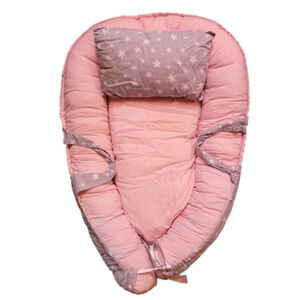 CUTELIONS baby girl sleeper. Pink & grey. Adjustable. EXCELLENT CONDITION!